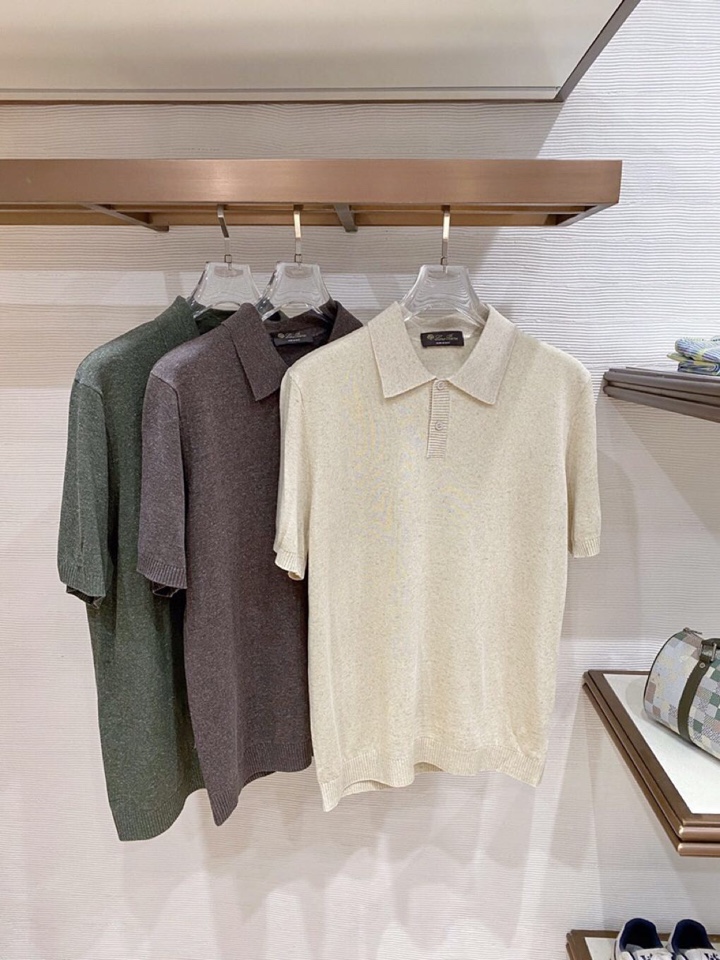 Loro Piana 诺悠翩雅L春夏新品 男士亚麻针织POLO衫短袖翻领T恤\n颜色：三色\n码数：M-