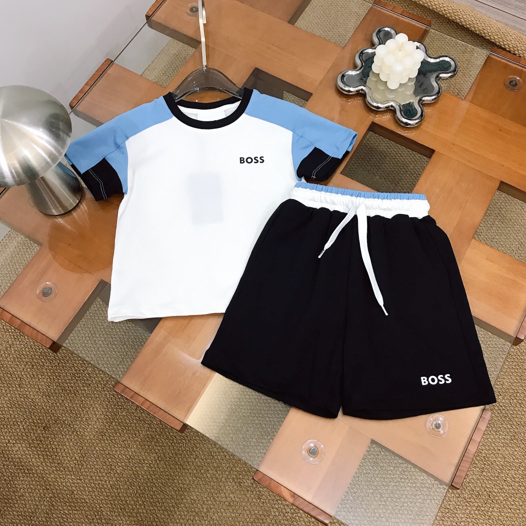 NO:770009,[Ready stock] BOS* suit [short-sleeved shorts] designed with sports color matching elements ~ super elastic polyester fabric texture, crisp and high-end fashionable style, very good upper body effect, color blue, white, size -110-120-130-140-, clothes, shorts, T-shirt,19860909【现货发】   BOS* 套装【短袖短裤】运动款拼色元素设计打造～超有弹性聚酯纤维面料质地 版型挺括高级时髦款 上身效果非常好 颜色蓝色 白色 尺寸-110-120-130-140-,衣服,shorts,T-shirt,,Children's