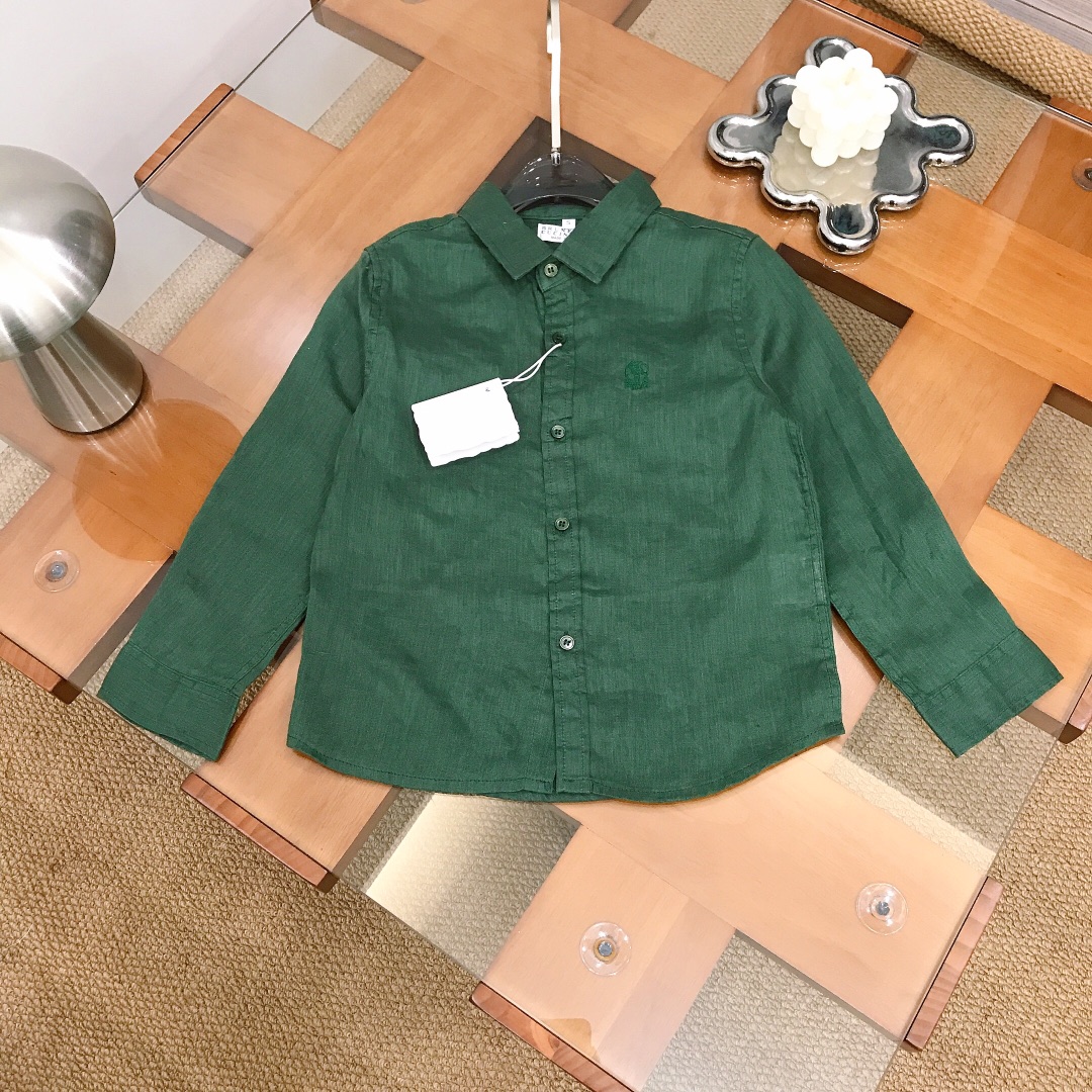 Alta costura solo cambio de talla Tallas: 100-150 Loro Piana LP edición limitada, camisa de cuello pequeño con bordado …