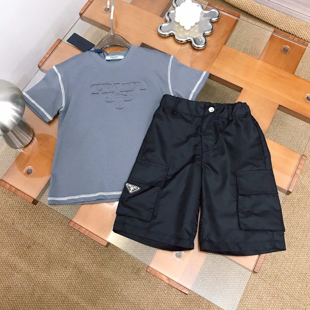 Alta costura solo cambio de talla. Conjunto casual PRAD* ~ Colección limitada [Camiseta de algodón puro + pantalones co…