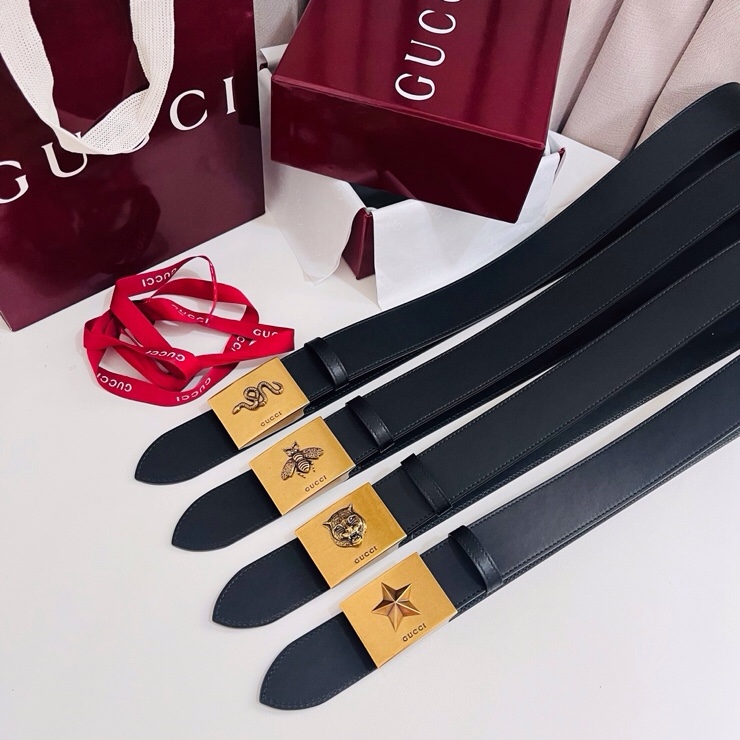 NO:763974,Gucci spring and summer series, the brand's iconic double G logo has been reinterpreted and presented in a dazzling ancient gold tone on this men's black glossy cowhide belt, 4 cm wide., belt, cowhide19860909古奇 春夏系列,品牌标志性的双G标识经重新诠释后,以光彩夺目的古金色调呈现在这款男士黑色光面牛皮革腰带上,4厘米宽.,皮带,cowhide,Belt