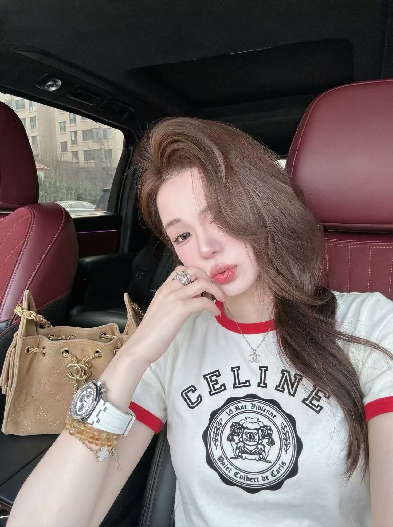 NO:781153,Model No. 20262729 Celin's latest logo letter printed short-sleeved T-shirt, red edge white, blue, black edge white, SML, [L size shoulder width 37, chest 94, sleeve length 18, length 58; weight 0.175kg], Celin - clothing, celine, celine, T-shirt, tees, t-shirt,19860909款号20262729 Celin*新款 logo字母印花短袖T恤,红边白色,蓝色,黑边白色,SML,【L码肩宽37,胸围94,袖长18,长58；重量0.175kg】,赛琳-服装,celine,celine,T-shirt,tees，t-shirt,,Women's clothing