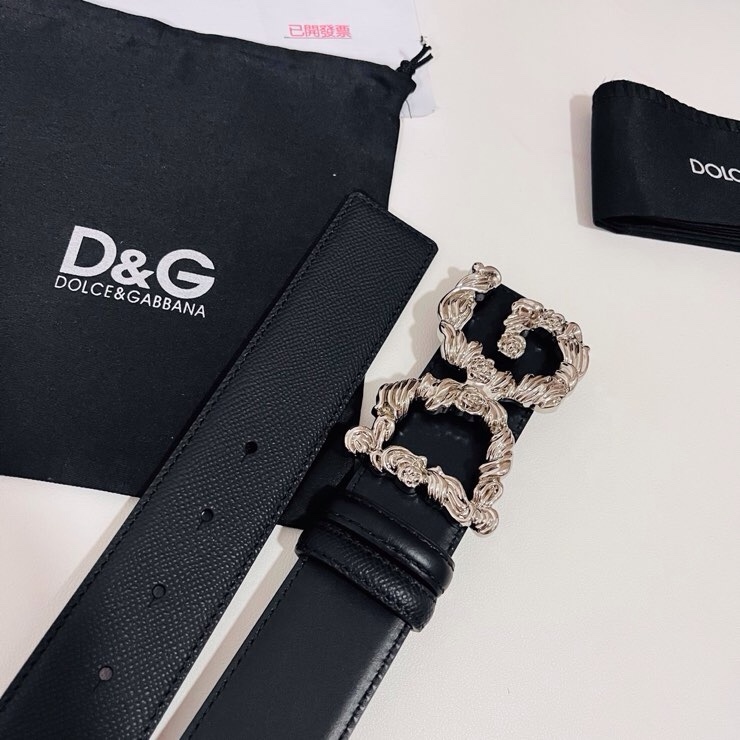 Dolce&Gabbana ，经典徽标腰带,优雅点睛各式造型，男士牛皮腰带，4.0cm。