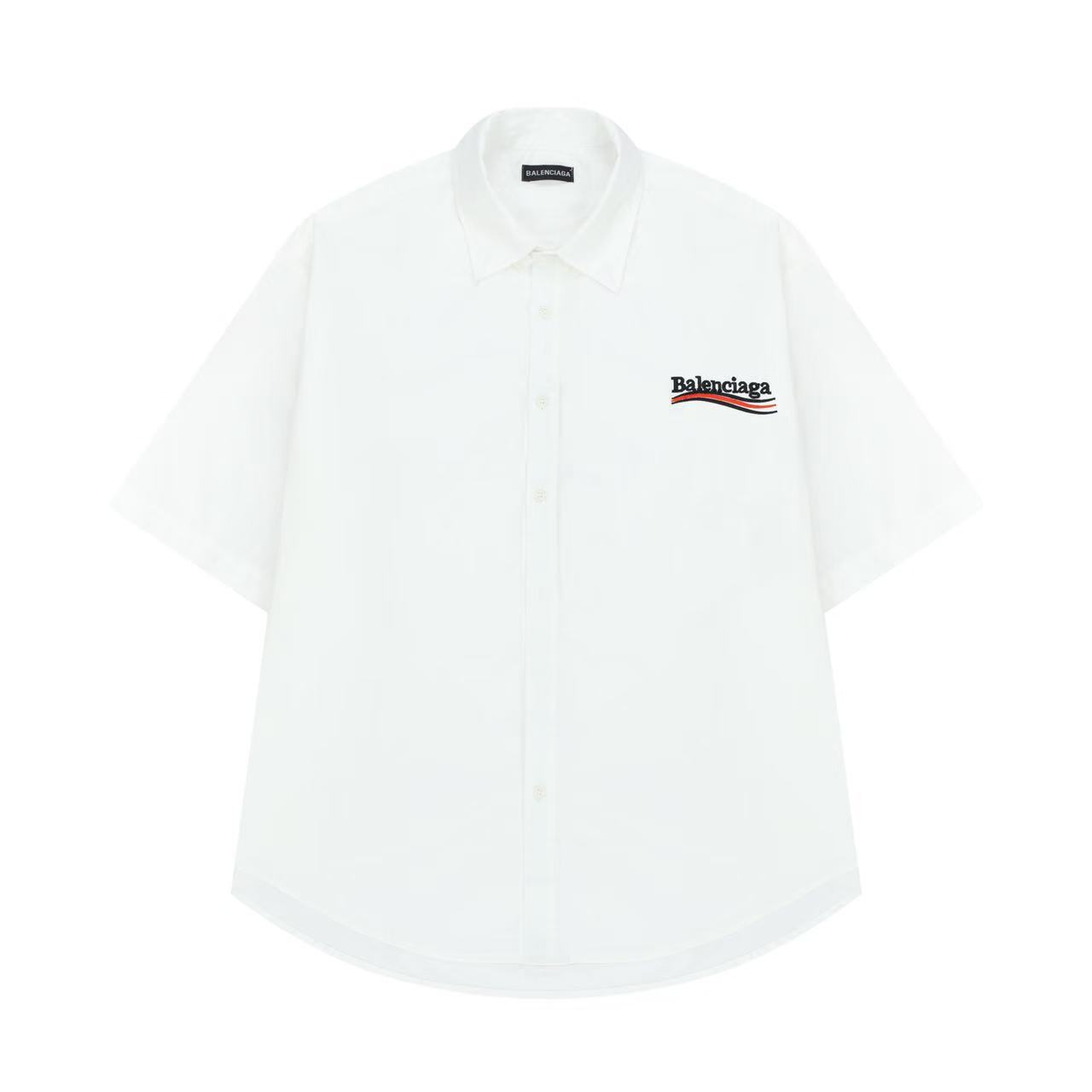P120 BALENCLGA Paris #Coke Camisa manga corta bordada. Los estampados de Coca-Cola de las olas del mar en la parte dela…