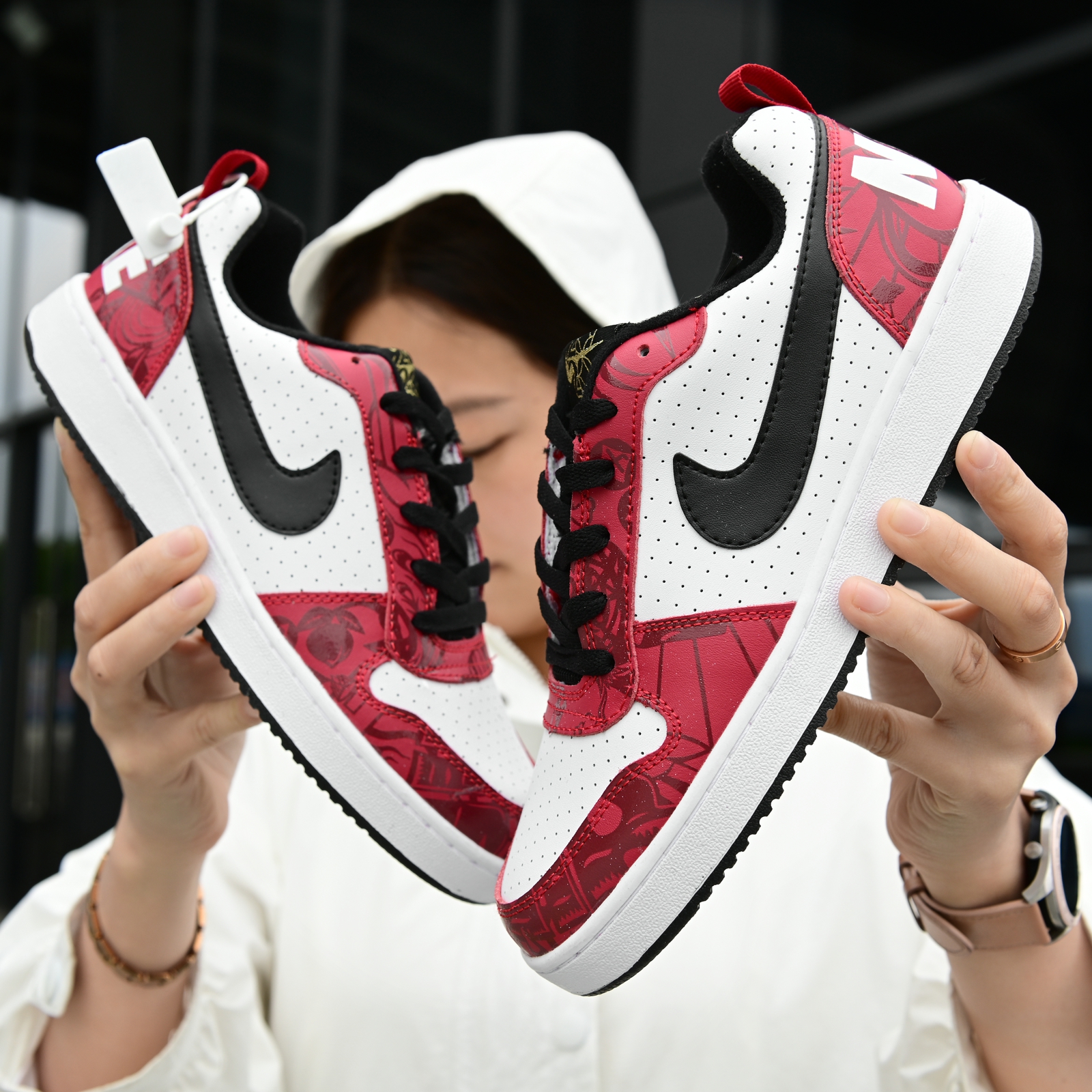 130 耐克/Nike Court Borougu Air Jordan 迪奥 Diro 联名款 1 乔1 乔丹一代 AJ1 情侣休闲可实战篮球鞋 CU2983