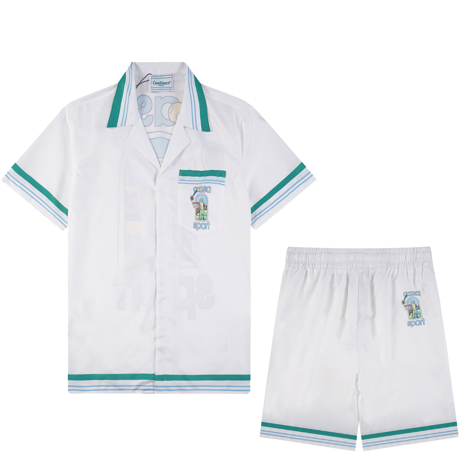 MING 9752 shirts MING 760 shorts 2024ss Casablanca shirt suit Size: M L XL XXL XL