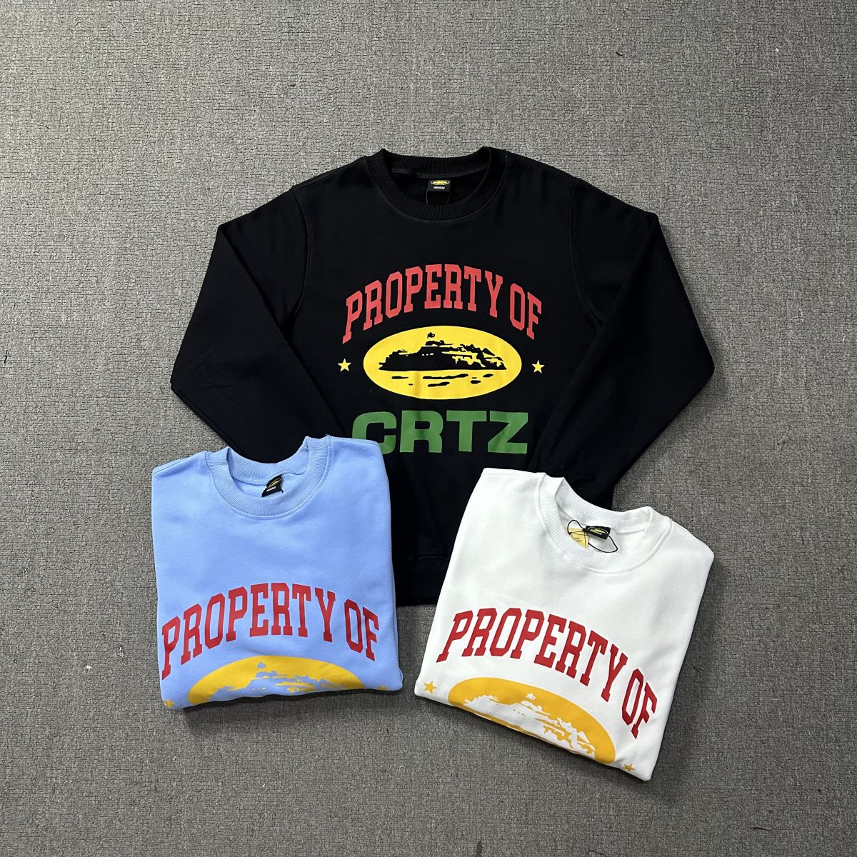 WMN 6156#corpeiz policy of crtz Black, white, sky blue S-XL - 图片 2