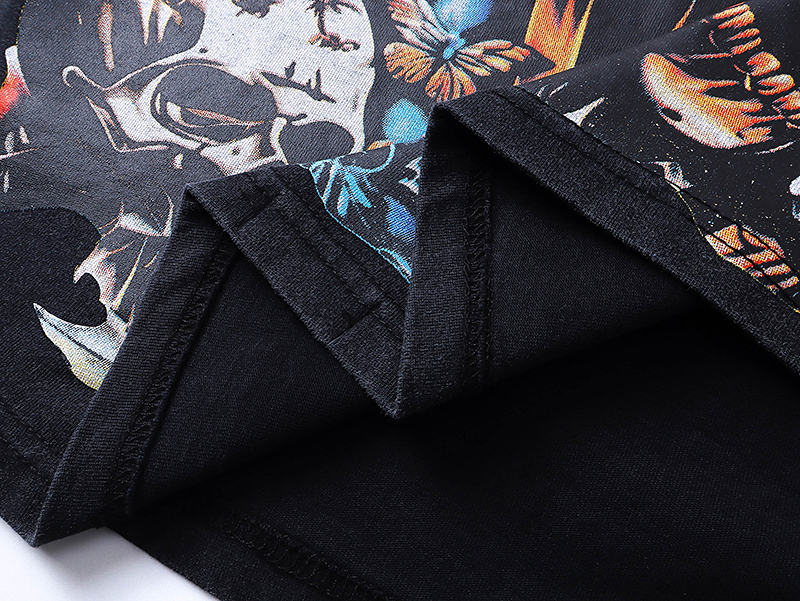 Godspeed Rock Street Retro Cotton Short Sleeves in Water Washing Black - 图片 6