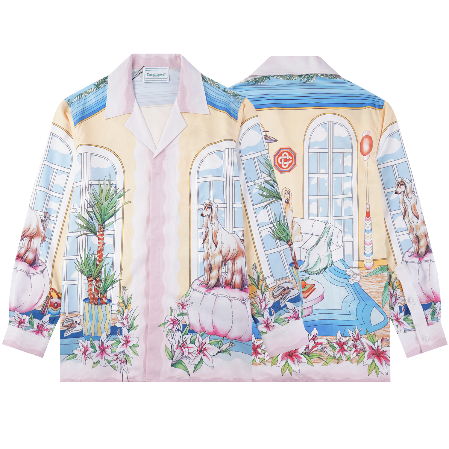 💰168 MING 9760 2024ss Casablanca sleeve shirt size: M L XL XXL XL XL