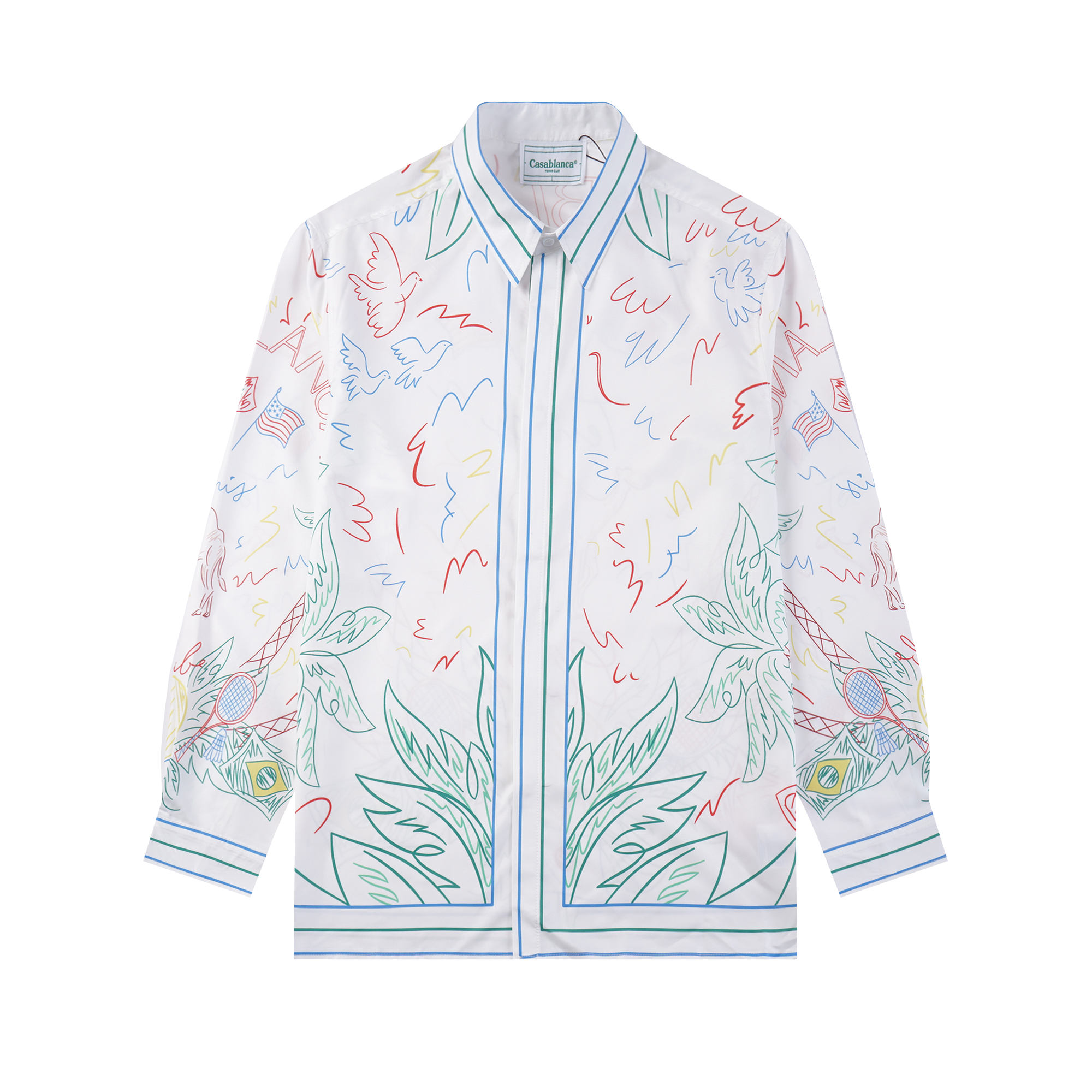 MING 9761 2024s s Casablanca long-sleeve shirt size: M L XL XXL XL XL - 图片 2