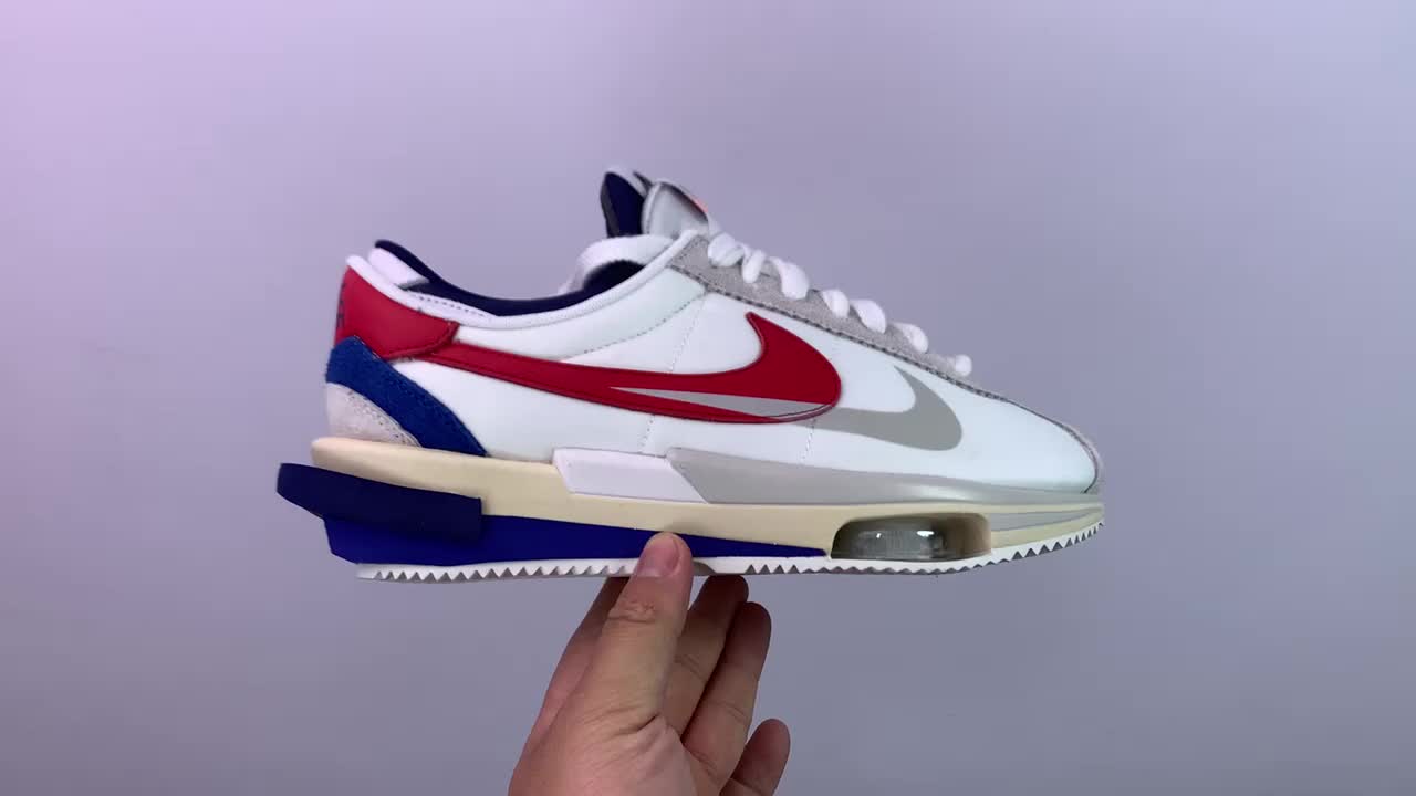 [Air Force Series]video A03B4 Sacai x Nk Cortez Waffle 4.0 Sports Running Shoe