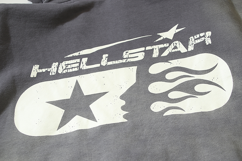 Hellstar Hoodie Coat in Ash Wash, 380g Pure Tampons Fabric, Multiple Sizes Available - 图片 9