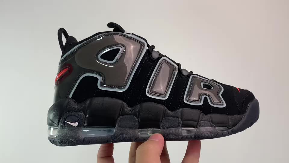 [Air Force Series]NK AIR More Uptempo Large AIR Black Blue Tear PaperVideo