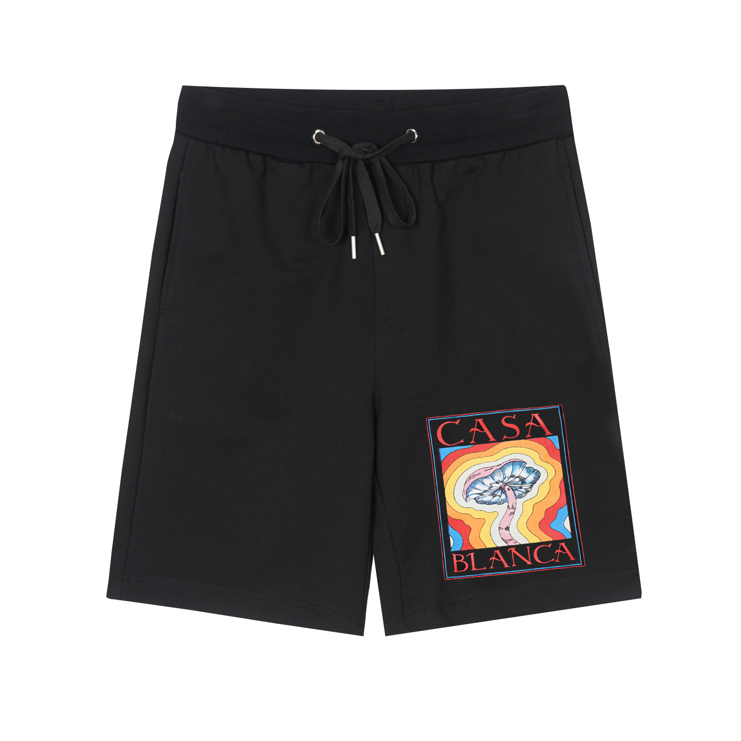 697# Pantalones cortos estampados de arcoíris y champiñones de Casablanca, tallas M-2XL . | Youpai Image Manager