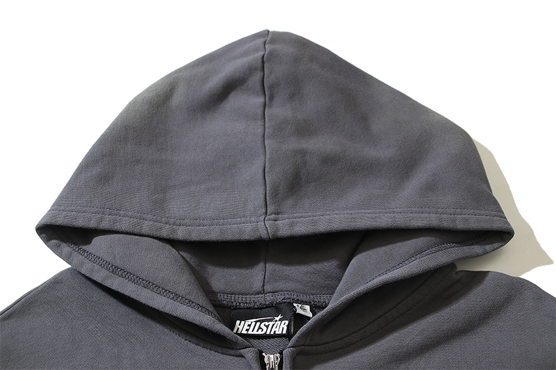 Hellstar Hoodie Coat in Ash Wash, 380g Pure Tampons Fabric, Multiple Sizes Available - 图片 6