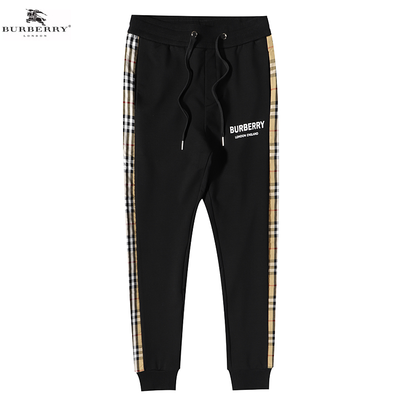 596#BBR clásico cuadro con letras de colores y logo, pantalones largos, negro y blanco, M-XXL. | Youpai Image Manager