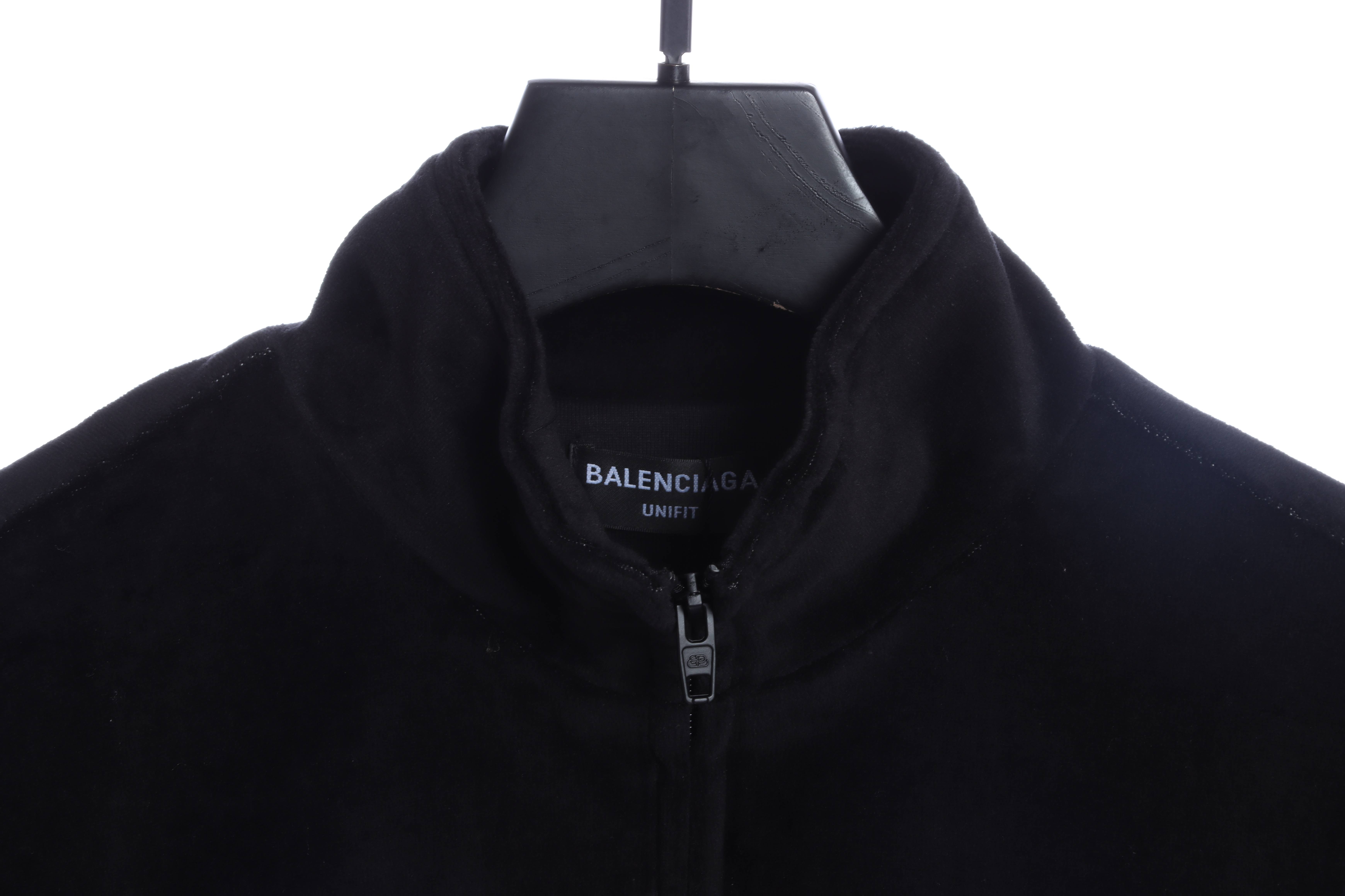 P350 Balenciaga 22FW 天鹅绒拉链外套