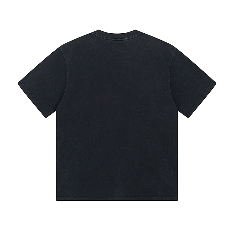 Godspeed Rock Street Retro Cotton Short Sleeves in Water Washing Black - 图片 2