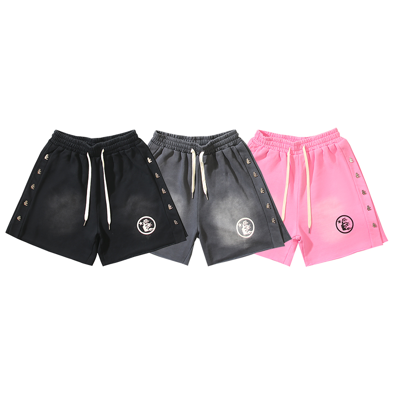 713# Real Hellstar Estrella del Infierno Pantalones cortos casuales lavados y desgastados Tejido: algodón pur…