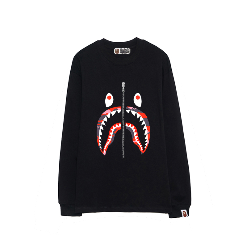 P70


款号B1311 BAPE Color Camo Shark / Red 红迷彩鲨鱼拉链纯棉男女同款长袖T恤 S-XL