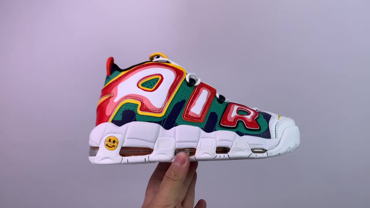 [Air Force Series]video Q01W4 Nk Air More Uptempo OG Alien White Yellow Blue P