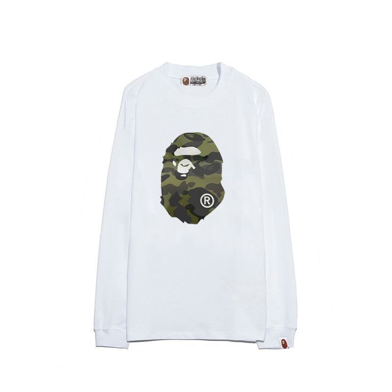 P70


款号B1319 BAPE A BATHING APE 绿迷彩猿人头长袖T恤男女同款 S-XL 