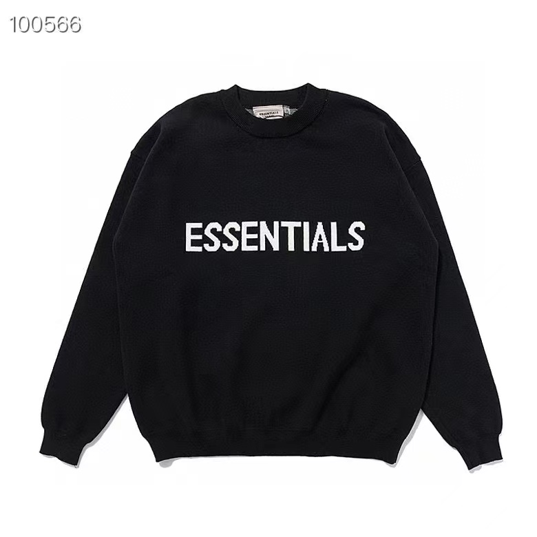 CY 8085#ESSENTIAL SWEATER BLACK, BLACK, GRAY, MILK, GREY S-XL - 图片 3