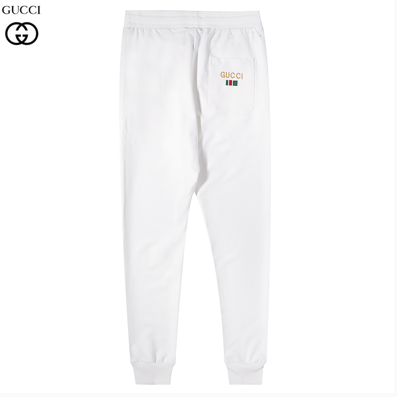 601#G家 Pantalones largos con logotipo de letras bordado con precisión en la parte delantera y trasera. Negro y blanco, …