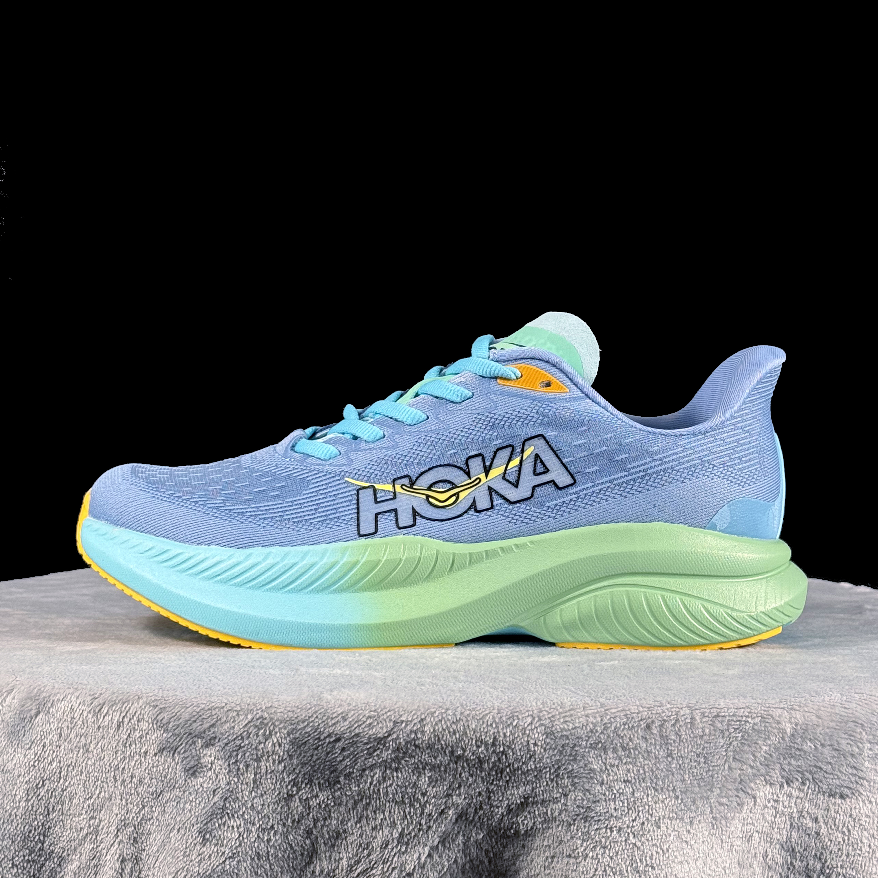 HOKA ONE ONE MACH 6 舒适柔软防滑耐磨 低帮 休闲跑步鞋 男款 蓝绿色 蓝绿/1147833-DDW 40-45带半码
