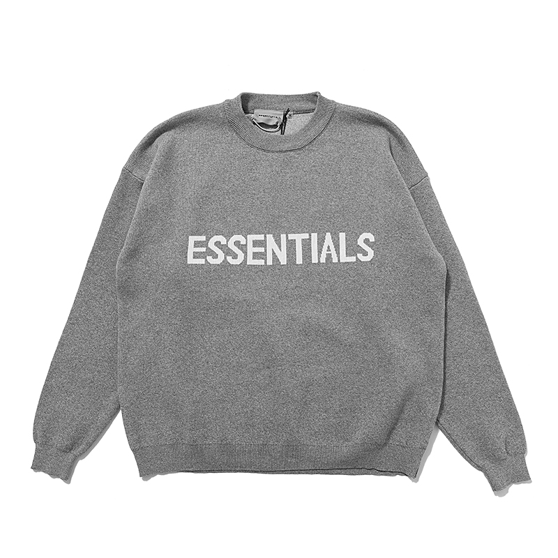 CY 8085#ESSENTIAL SWEATER BLACK, BLACK, GRAY, MILK, GREY S-XL - 图片 6