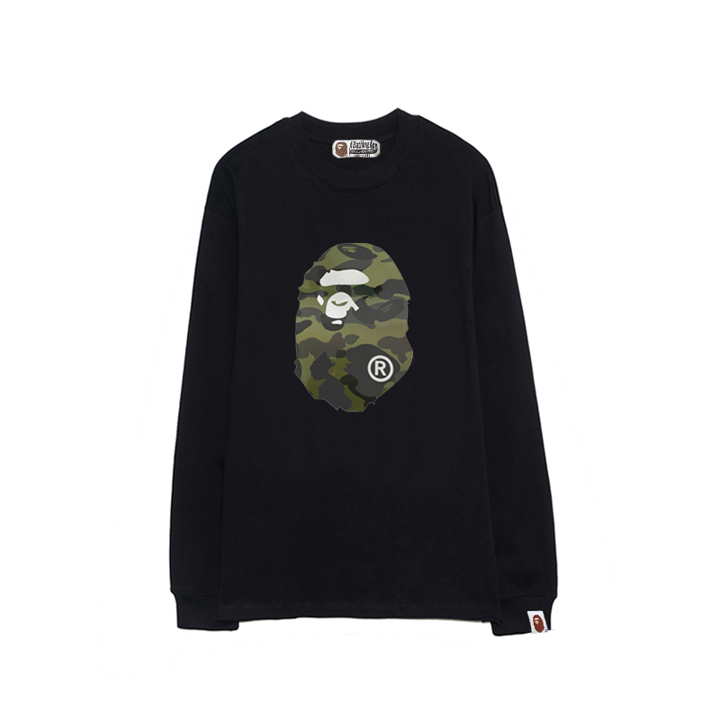 P70


款号B1319 BAPE A BATHING APE 绿迷彩猿人头长袖T恤男女同款 S-XL 