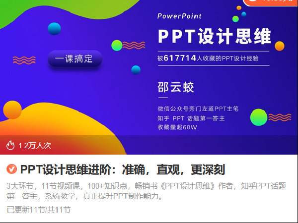 【捐赠[红包]9.90·《Z6810-lizhi-PPT设计思维进阶：准确，直观，更深刻》】