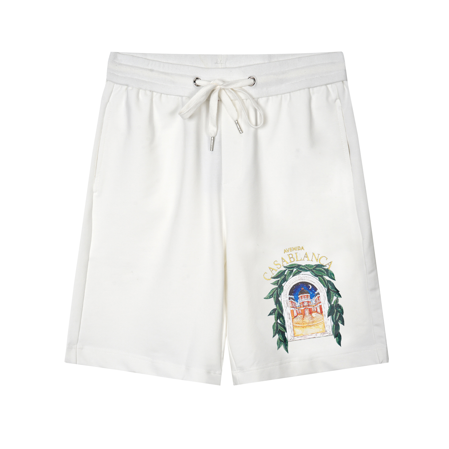 696# Pantalones cortos estampados de castillo estelar y letras de Casablanca, tallas M-2XL . | Youpai Image Manager