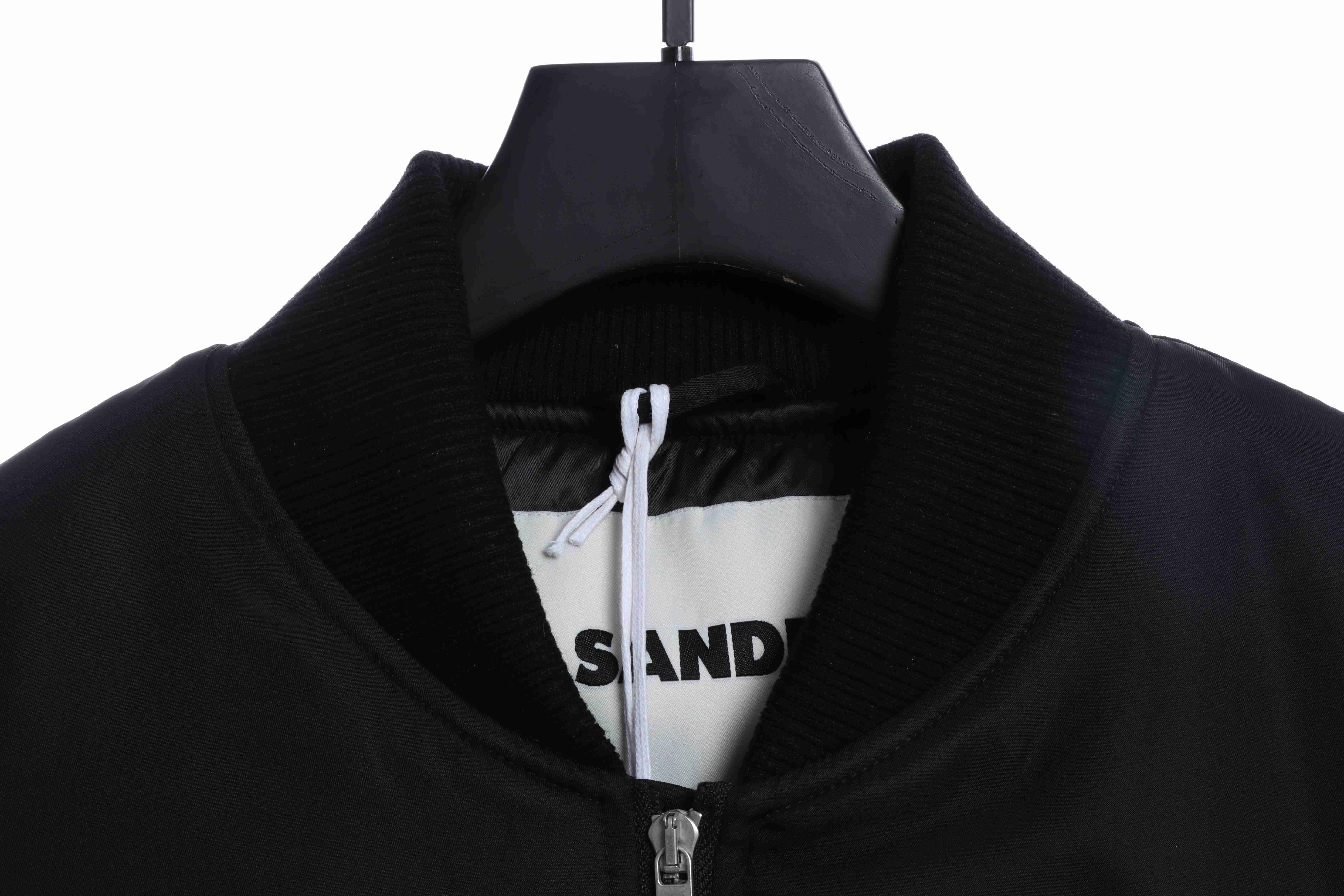 JIL SANDER 22FW 飞行员夹棉外套 黑色