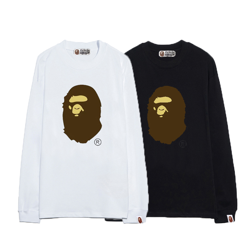 P70


款号B1318 BAPE Big Ape Head Tee White 棕色猿人头纯棉长袖T恤男女同款 S-XL 