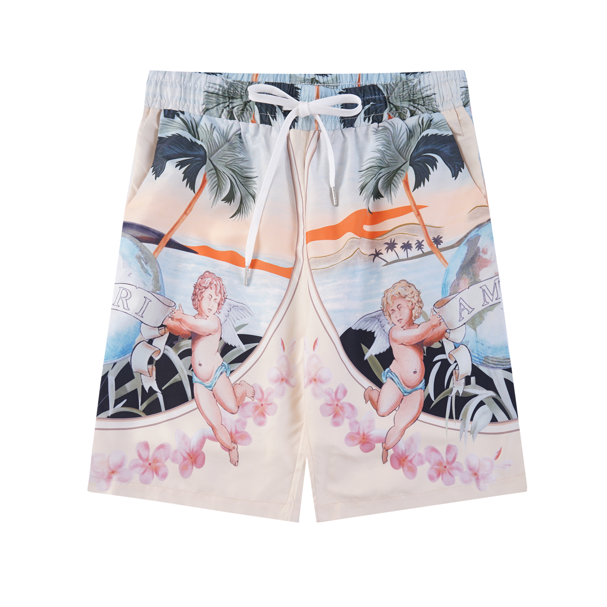 MING 9733 SHIRT MING 750 SHORTS 2024 AMIRI SHORT-SLEEVE SUIT SIZE: M L XL XXL XL - 图片 4
