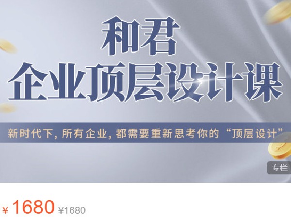 《AL4594-高手知路-和君 企业顶层设计课》