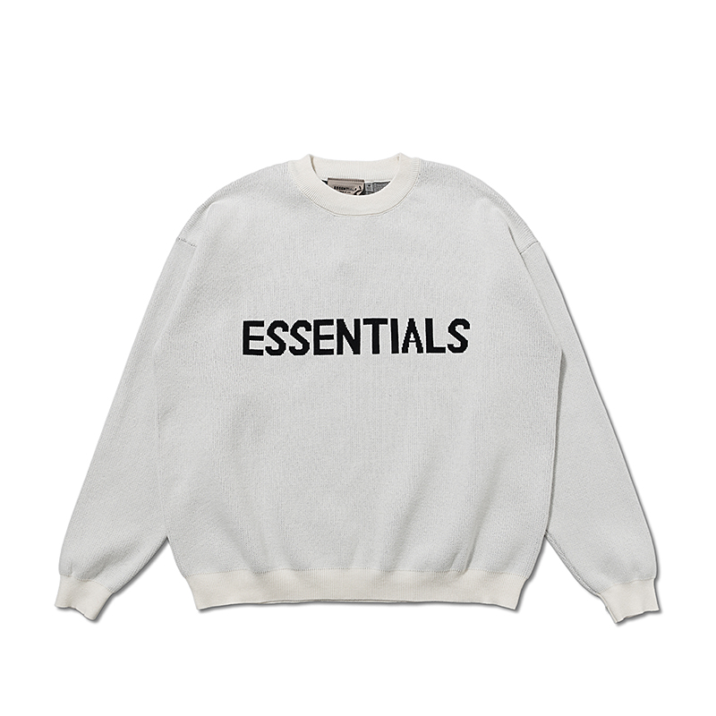 CY 8085#ESSENTIAL SWEATER BLACK, BLACK, GRAY, MILK, GREY S-XL - 图片 4