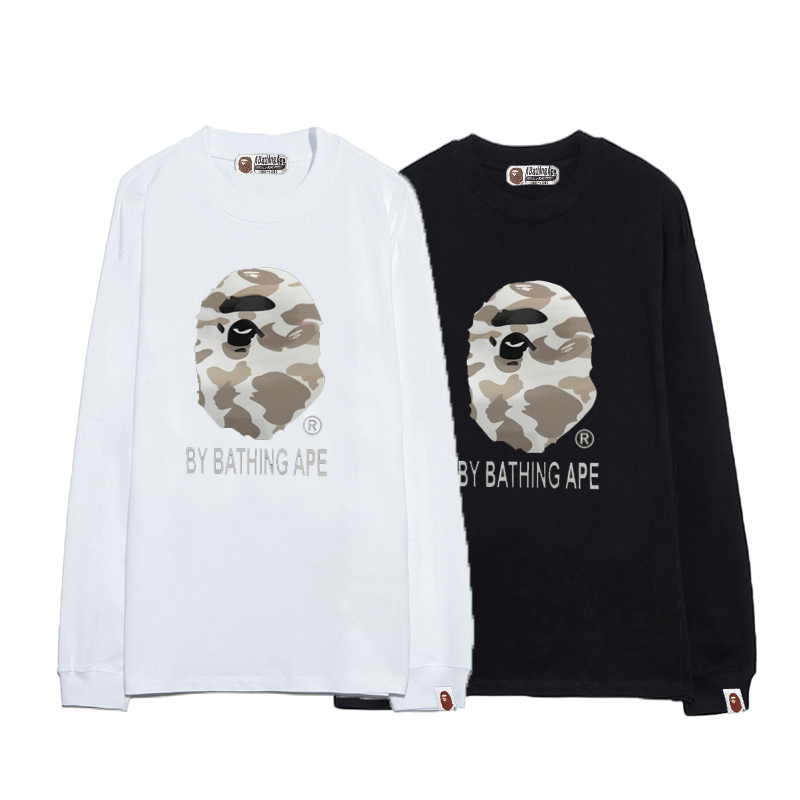 P70


款号B1320 BAPE 迷彩猿人头男女同款纯棉长袖T恤 S-XL 