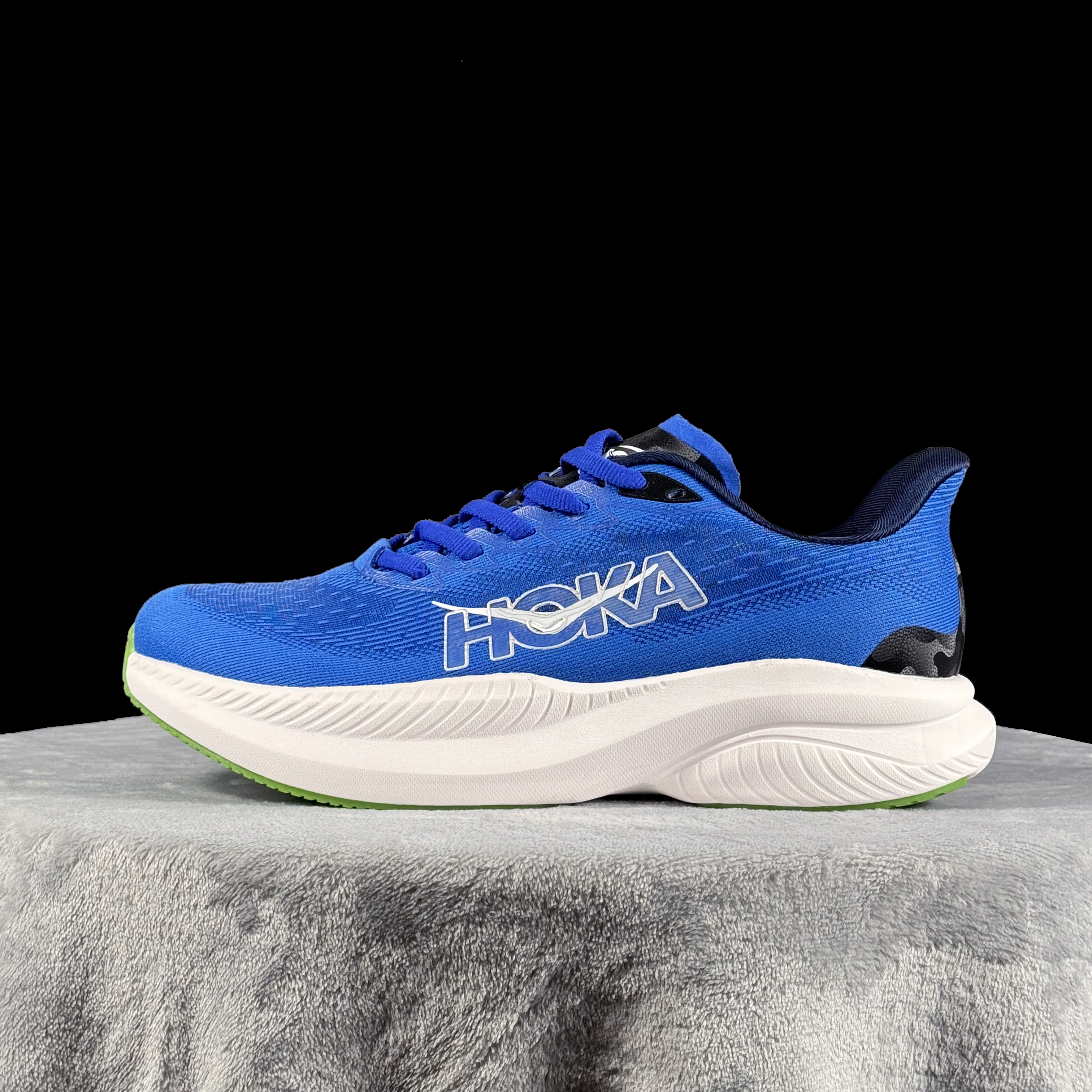 HOKA ONE ONE MACH 6 舒适柔软防滑耐磨 低帮 休闲跑步鞋 男款 蓝绿色 蓝色/1147790-ECC 40-45带半码