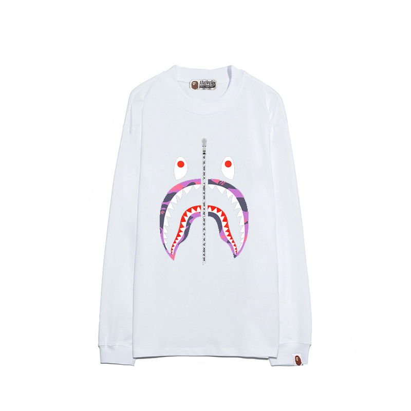 P70


款号B1310 BAPE Color Camo Shark / Purple 紫迷彩鲨鱼拉链纯棉男女同款长袖T恤 S-XL 