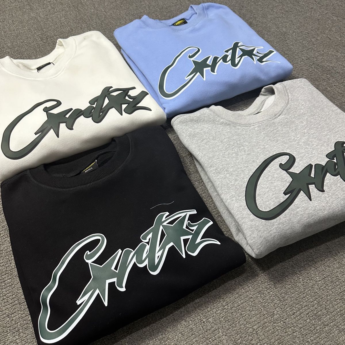 💰204 WMN 6229# Corteiz Green Letter Basic Money Circle Guard Black, day, gray, sky blues m l xl - 图片 6