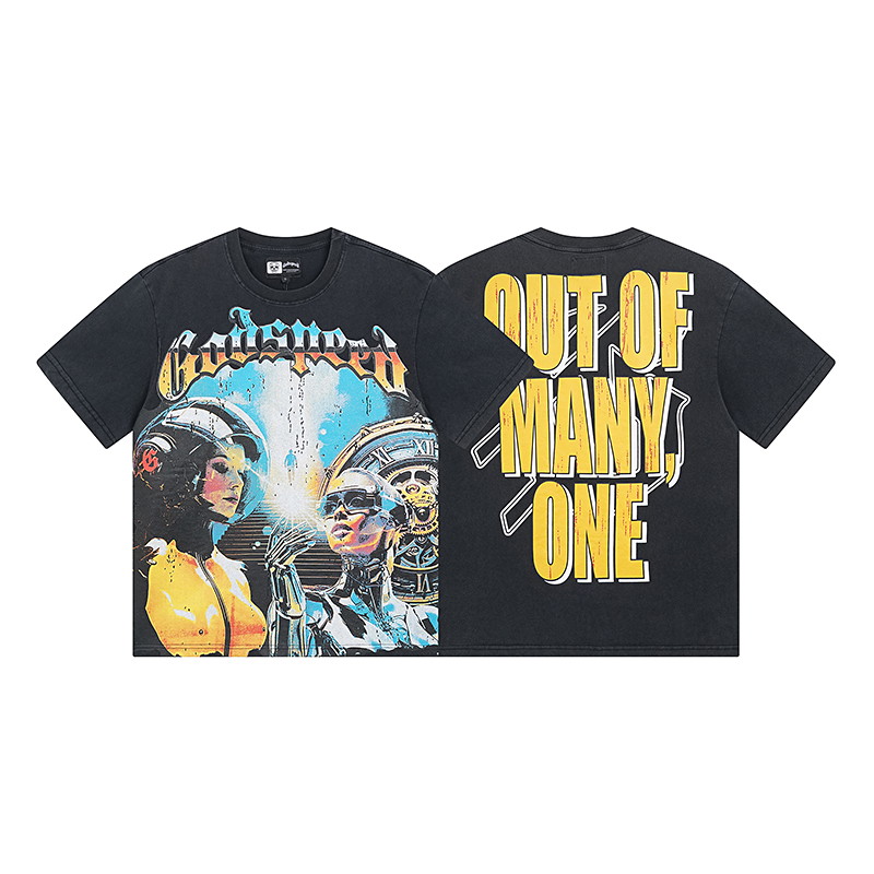 “Godspeed Rock Street Retro Cotton Short Sleeves in Black, Code X-3 1000#”