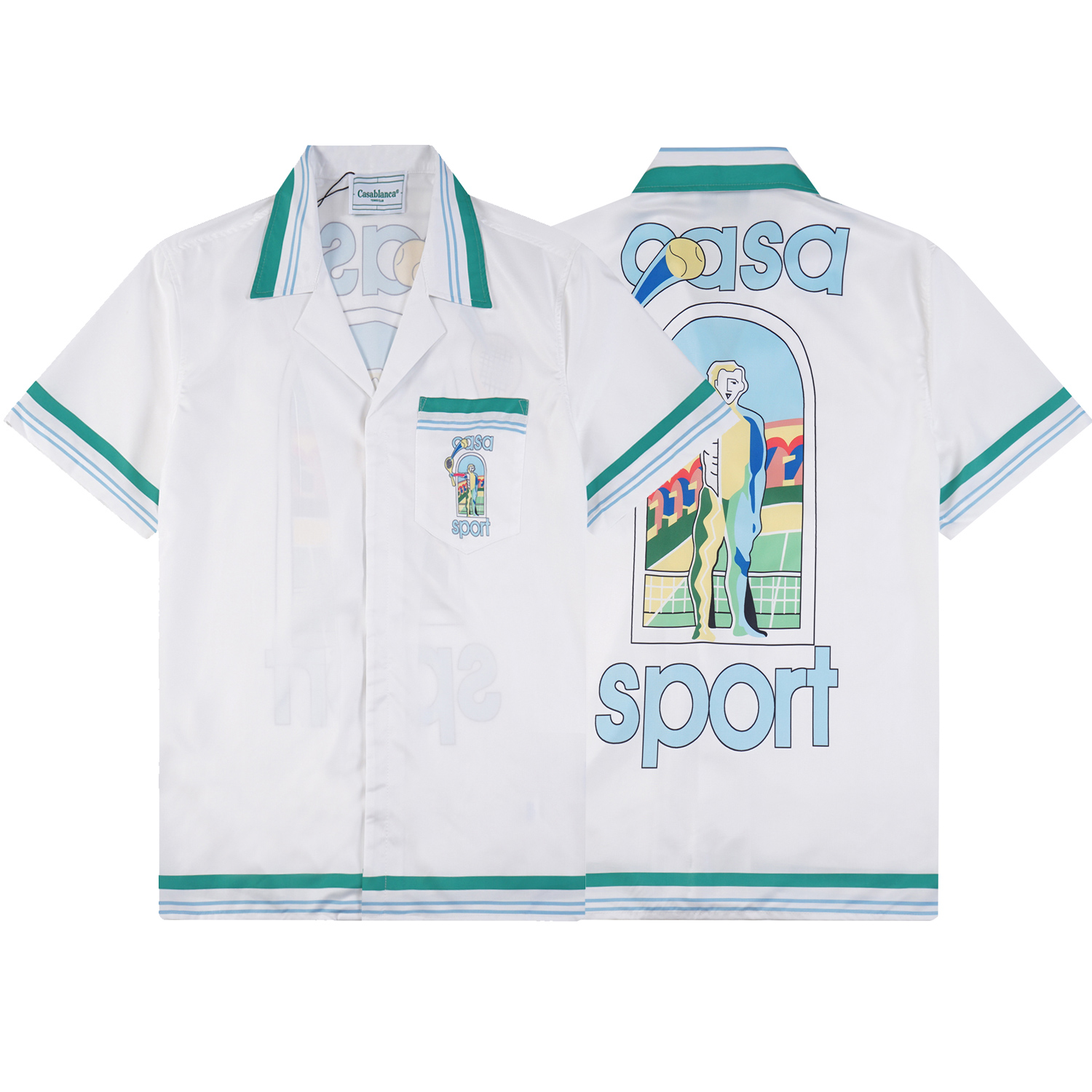 MING 9752 | 2024ss Casablanca short sleeve shirt Size: M L XL XXL XL