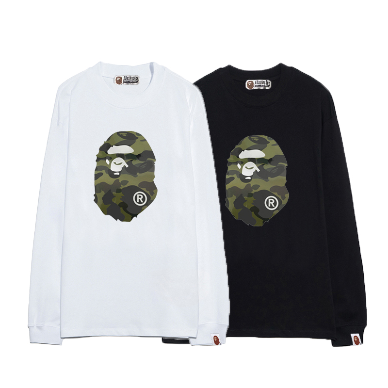 P70


款号B1319 BAPE A BATHING APE 绿迷彩猿人头长袖T恤男女同款 S-XL 