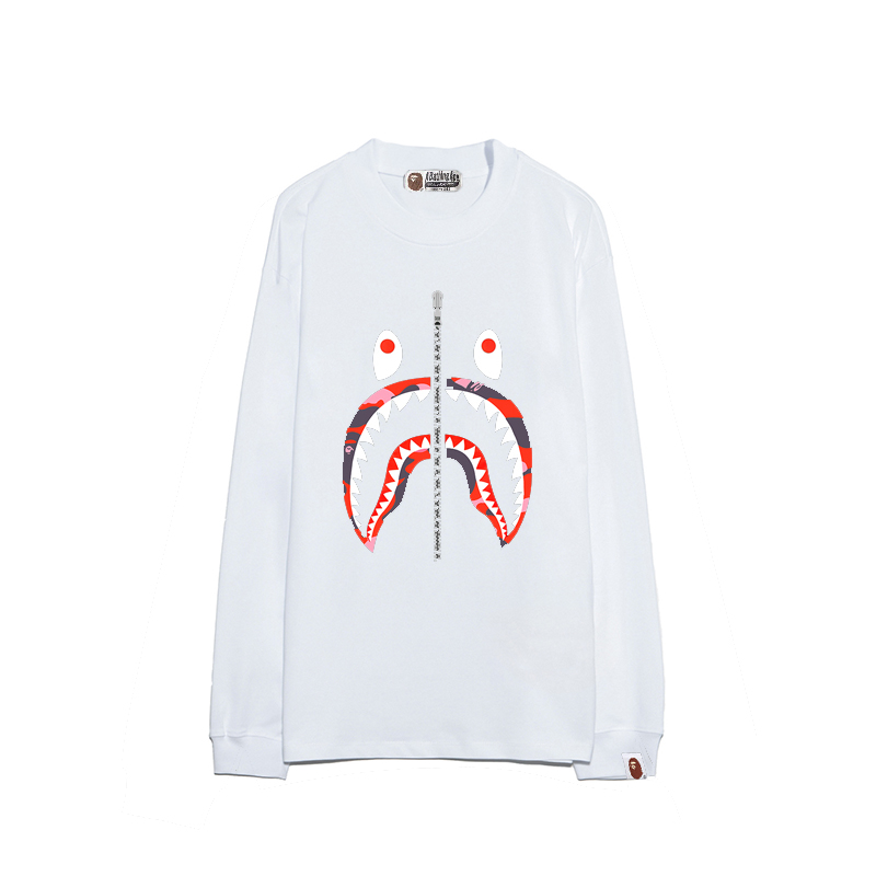 P70


款号B1311 BAPE Color Camo Shark / Red 红迷彩鲨鱼拉链纯棉男女同款长袖T恤 S-XL