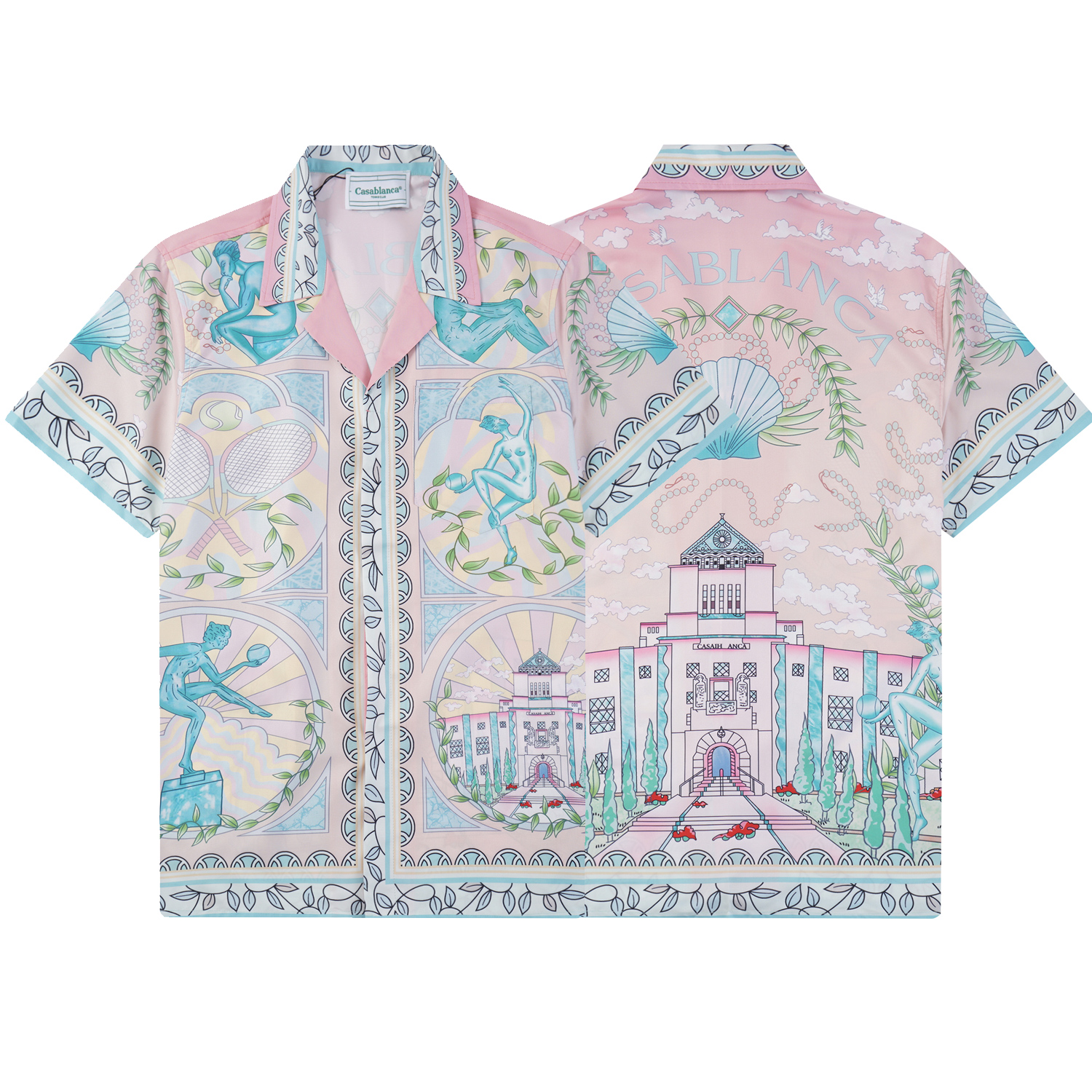 MING 9758 | 2024s s Casablanca short sleeve shirt Size: M L XL XXL XL