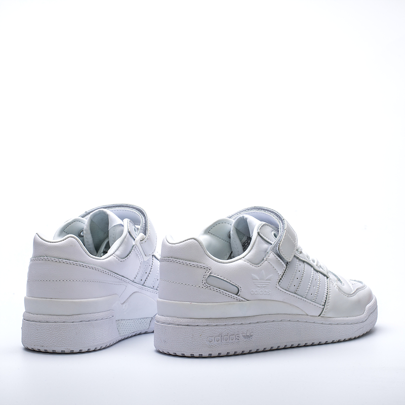 真标公司货 原盒原标原包装纸 不夹脚 阿迪达斯ADIDAS FORUM MID LOW经典魔术贴复古板鞋 男子潮流 顶级头层皮休闲鞋 全白 货号:BA7276 带半码 |