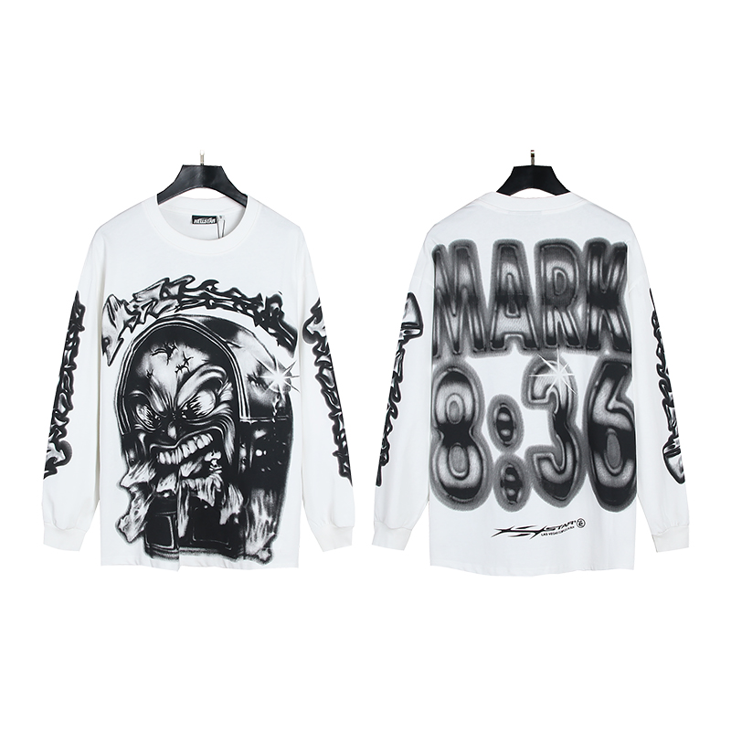 Hellstar T-Shirt: White and Black, Sizes S-XL, Code X-3 597# – $150 - 图片 2