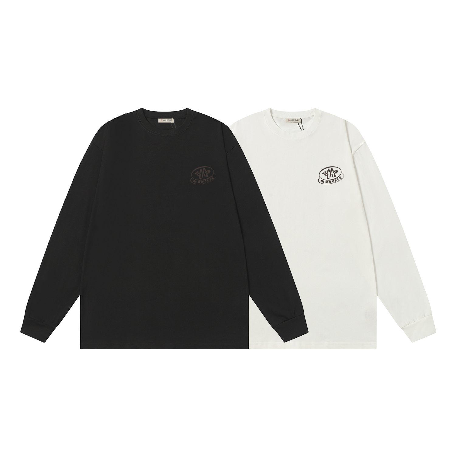 D2110 P95 Camiseta de manga corta Moncler M-XXL blanco negro doble hilo algodón puro 32s 260g